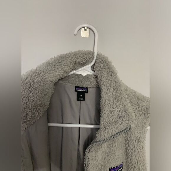 Patagonia Los Gatos Fleece Vest Teddy Fuzzy Recycled Salt Grey Gray Size S M - Picture 9 of 11